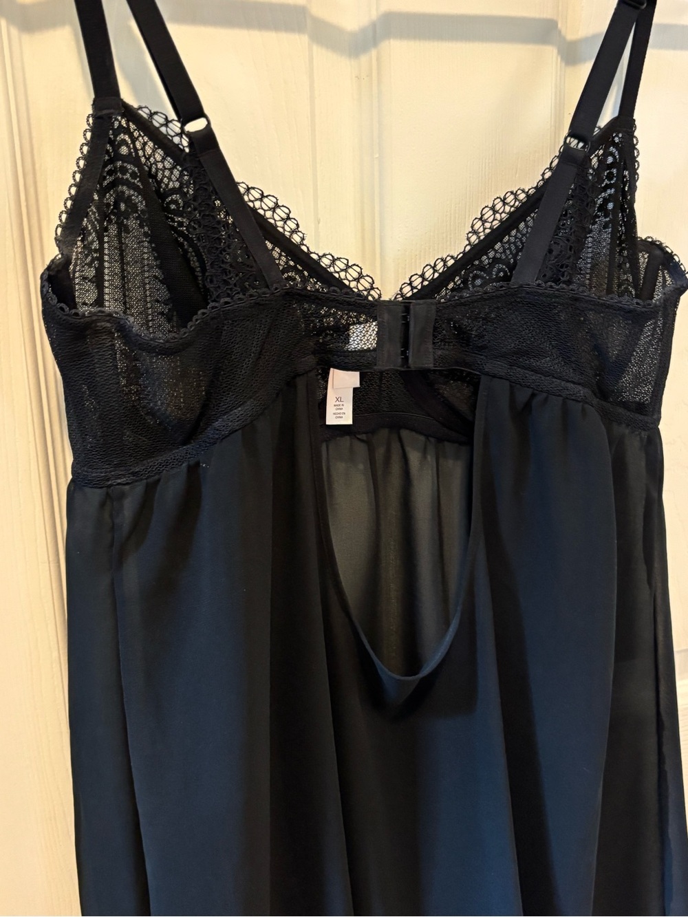 Black Underwire Sheer Babydoll Lingerie size XL - Picture 9 of 10